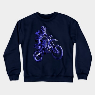 Motocross Engine On Crewneck Sweatshirt